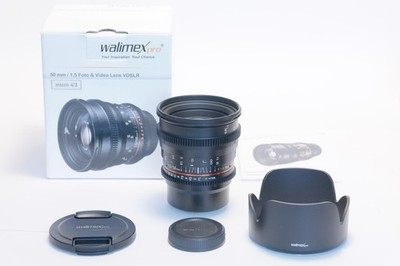 Walimex Pro 50mm T1.5 F1.4 Cine Objektiv Mft Micro Four Thirds Samyang +1J. Gewl