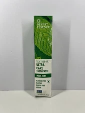 Desert Essence  Tea Tree Oil Ultra Care Toothpaste Mega Mint  6.25 Oz SEE BOX