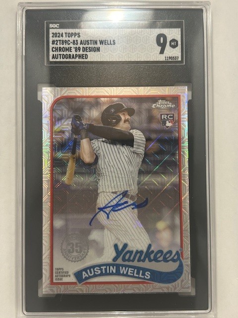 2024 Topps Series 2-1989 Topps Chrome Silver Pack Mojo Autographs - Austin Wells
