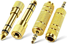 3.5Mm 1/8" TRS Stereo Male to 6.35Mm 1/4" Female Jack Adapter  3.5Mm Female