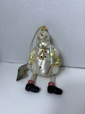 2007 Robert Stanley Doctor Snowman Christmas Ornament Move able Legs Lg. NEEDLE 
