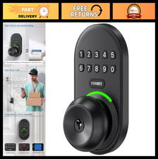 Keyless Entry Smart Door Knob Lock, Electronic Code Lock with Handle, 20 User Co