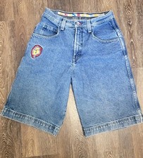 JNCO Brick Logo Embroidered W30 Baggy Jeans Jorts Skater Grunge Hip Hop Y2K 90s