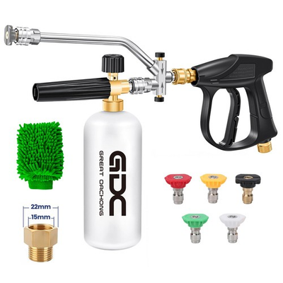 #ad Foam Cannon for Pressure Washer with Dual Connector amp; Short Spray Gun 1 4quot; Q... $58.77