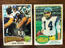 1975 Topps DAN FOUTS #357 Chargers Hall of Famer Rookie Card (RC) +1. rookie card picture
