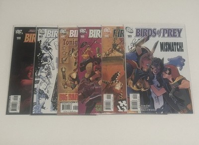 Birds Of Prey #103-108 (DC Comics) Set Signed By Gail Simone and Stephane Roux