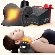 Famedio 3s Heated Neck Stretcher for Pain Relief Magnetic Therapy - BLACK