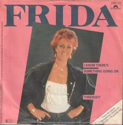 Frida I Know There's Something Going On 7'' vinyl Germany Polydor 1982 7''. small