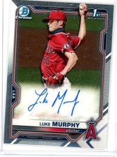 2021 Bowman Draft #CDA-LMU Luke Murphy Chrome Draft Pick Autographs