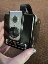 Kodak Brownie Hawkeye Vintage Camera Black/Silver, Untested