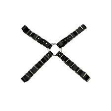 Elegant Moments Adjustable Leather Harness Black