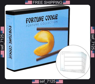 Fortune Cookie Fortune Collection Case, 10 Pages, Holds 40 Fortunes (Blue)