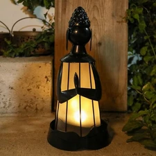 Solar Outdoor Lights Garden Decor, Shakyamuni Buddha Waterproof Solar Powered...