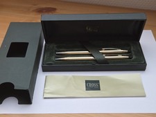 CROSS Gold Set Kugelschreiber + Druckbleistift 10K Gold Filled im Etui &ndash; Vintage