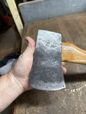 Vintage Old Rare 3-3/4 Lb Axe Tool Marked Spiller Oakland Maine Wood Handle USA