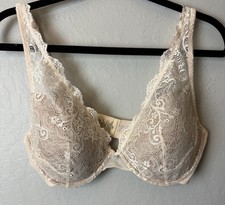 ThirdLove 24/7 Lace Contour Plunge Bra 36D Soft Underwire Nude