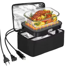 1.5L Electric Heating Lunch Box Portable for Car Office & Picnic With Warmer Bag