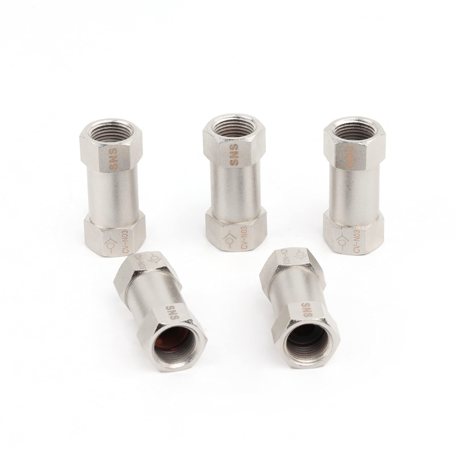 3/8 NPT Female Threaded Check Valve 5-Pack