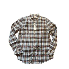 J.Crew Secret Wash Slim Fit Shirt in EPW Plaid BN127, Size Large, NWT