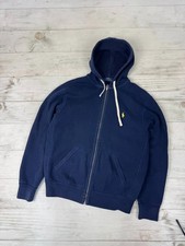 Vintage Polo Ralph Lauren Hoodie Full Zip Men SZ M blue