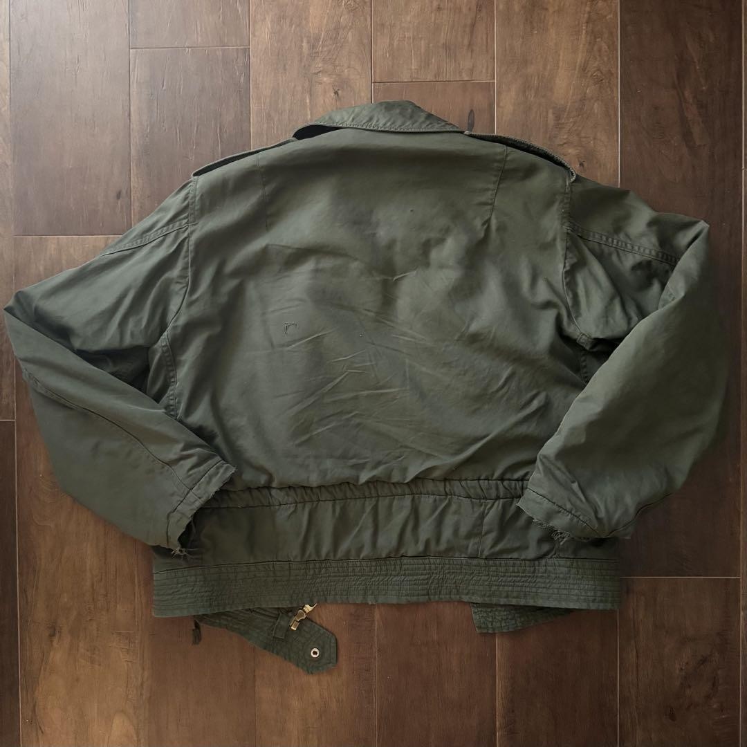 60s French Army Vintage Pilot Jacket Euro Military AILEE Zip Used