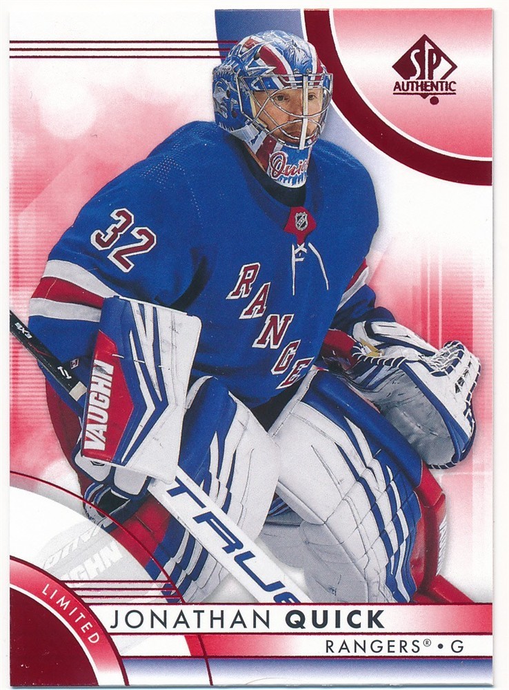 JONATHAN QUICK 2023-24 SP AUTHENTIC RED #34 RANGERS HOCKEY MINT