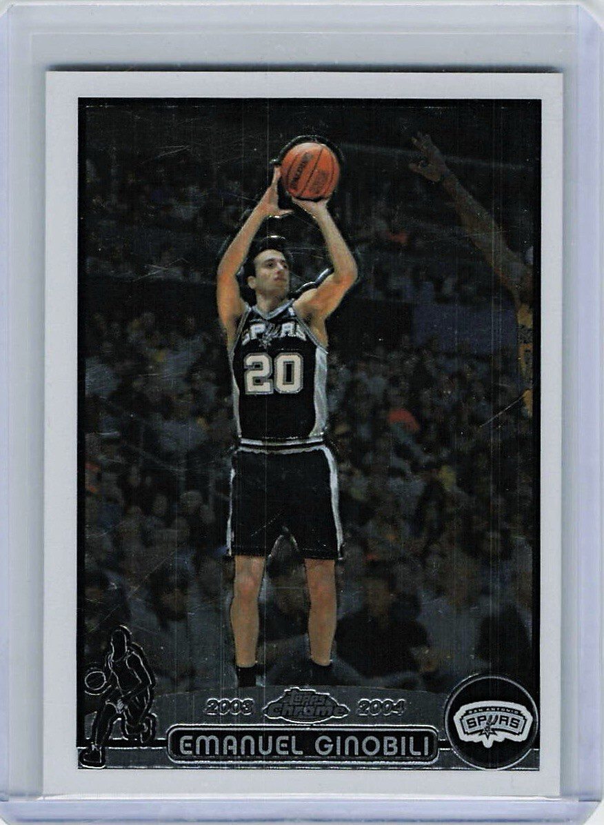 Topps Chrome 2003-04 Basketball Emanuel Ginobili Spurs Base Set Card #95