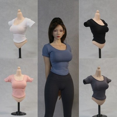 DMTOYS DF072 1/6 Short Slim T-Shirt Clothes Model Fit 12'' Female Action Figures