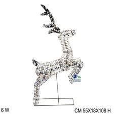 RENNA LUMINOSA NATALIZIA IN METALLO E PLASTICA 720 LED 24 V - 6 W CM 108 H