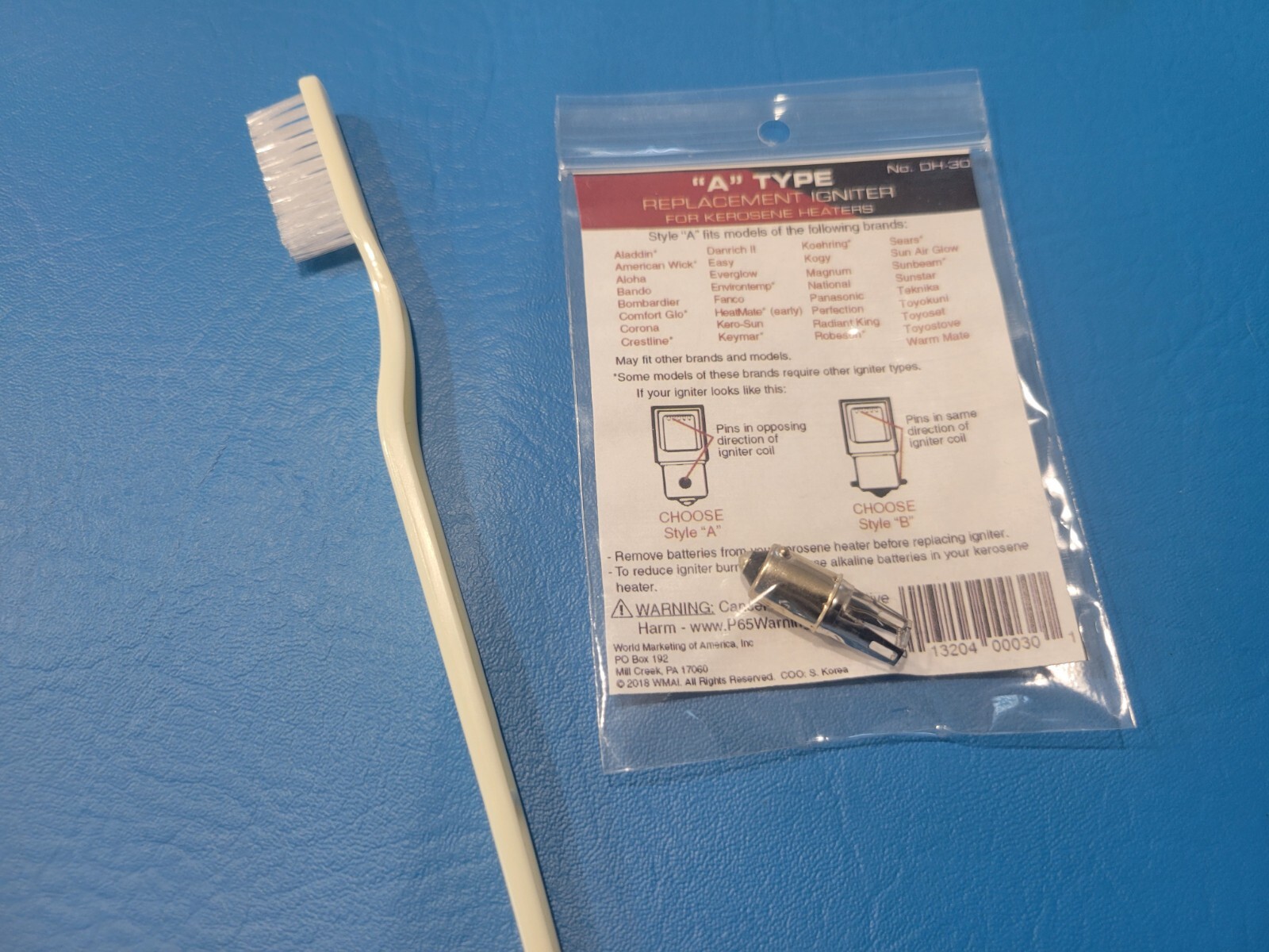 EVERGLOW PE1, PE3,PE12,30476,30486  KEROSENE HEATER WICK, IGNITER, BRUSH & GUIDE