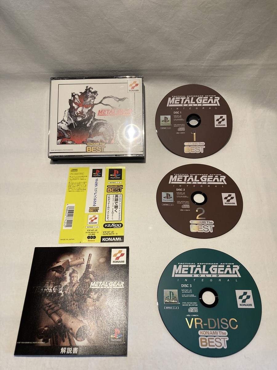 Metal Gear Solid Integral Playstation Japan NTSC 3-Disc Set