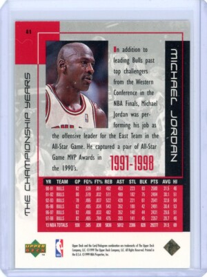 未開封 Michael Jordan Career Set /ジョーダン NBA Michael Jordan 1999 Upper Deck Career Set # 41 | eBay