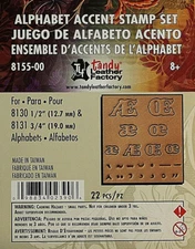 TANDY LEATHER Craftool ALPHABET ACCENT STAMP SET 8155-00