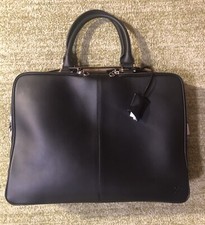 Want Les Essentiels Black Leather w/Silver Hardware Computer Case