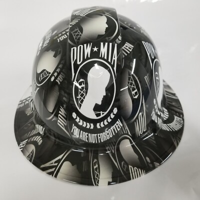 full brim hard hat custom hydro dipped IN POW/MIA YOU ARE NOT