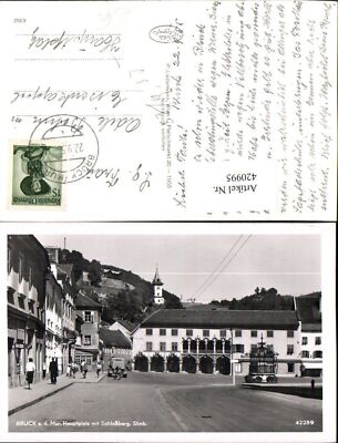 420995,Bruck an d. Mur Hauptplatz m. Schlossberg