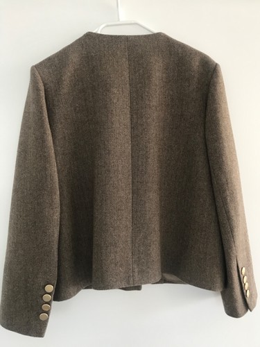 Goelia wool jacket coffee brown size xxl (14-16). - Picture 4 of 4