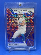 Justin Herbert RARE ROOKIE RC MOSAIC  INVESTMENT CARD SSP PANINI CHARGERS MVP