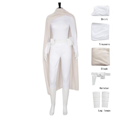 Padme Amidala Cosplay Costume Space Battle Outfit Cloak