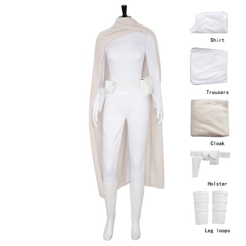 Padme Amidala Cosplay Kostüm Weltraumschlacht Rollenspiel Outfit Umhang - Bild 1 von 16