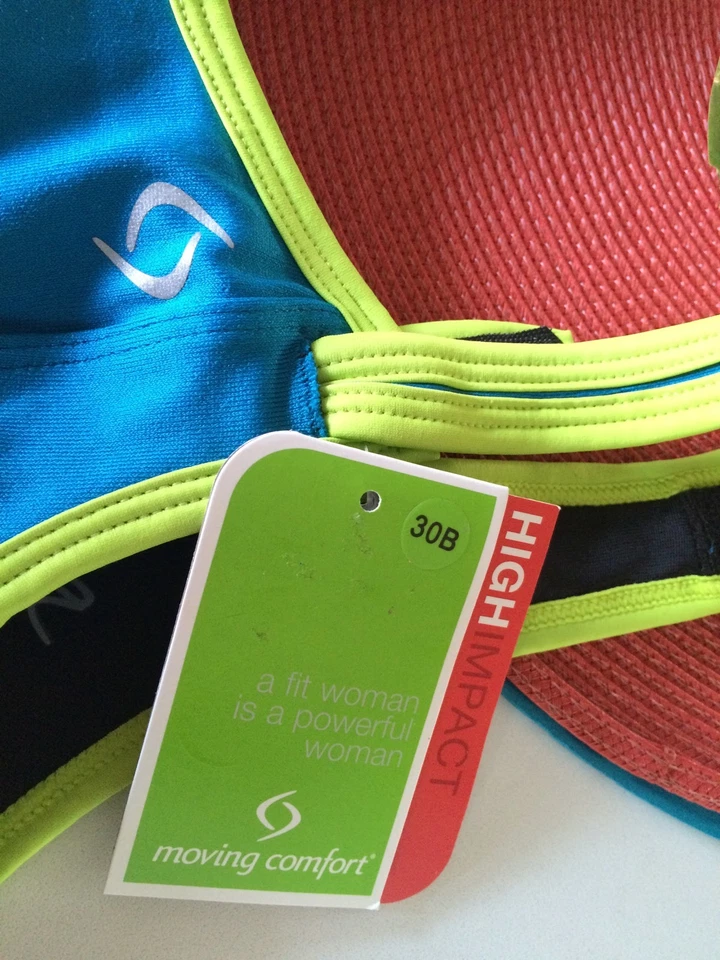 NWT RARE MOVING COMFORT blizzard FIONA 30B SPORTS BRA yoga TRAINING high impact - Image 4 of 4