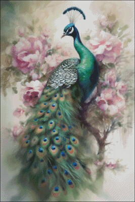 Indian Peafowl 4 - Counted Cross Stitch Kits Needlework Embroidery DIY