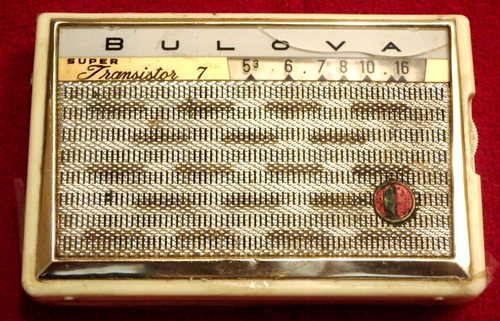 VINTAGE BULOVA SUPER 7 TRANSISTOR RADIO NT-730 9v 1970'S WORKS JAPAN READ - 第 1/12 張圖片