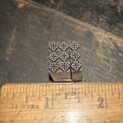 Print Blocks   Ornamental Borders   9 Lead Dingbats