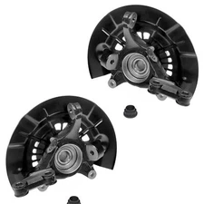 Pair Front Steering Knuckles & Wheel Hub Bearings for 2012 - 2017 Toyota Camry