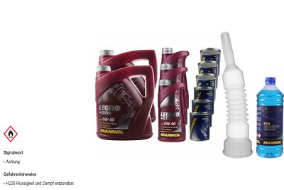 11L MANNOL Motoröl SAE 0W-40 LEGEND+ESTER inkl. Additiv Auslaufschlauch
