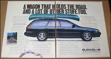 1995 Subaru Legacy Wagon 2-Page Print Ad 1994 Car Automobile Advertisement VTG