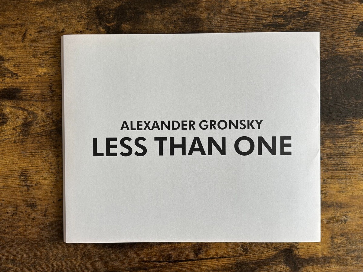 Less Than One / Alexander Gronsky　定500部 Alexander Gronsky Less Than One 1st Edition Limited 500