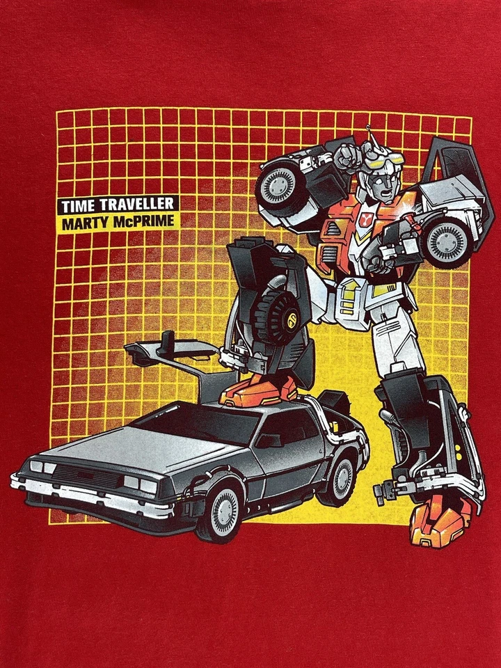 Camisa Viajero en el Tiempo Marty McPrime Para Hombre Mediana Regreso al Futuro X Transformers Foto 2 de 4