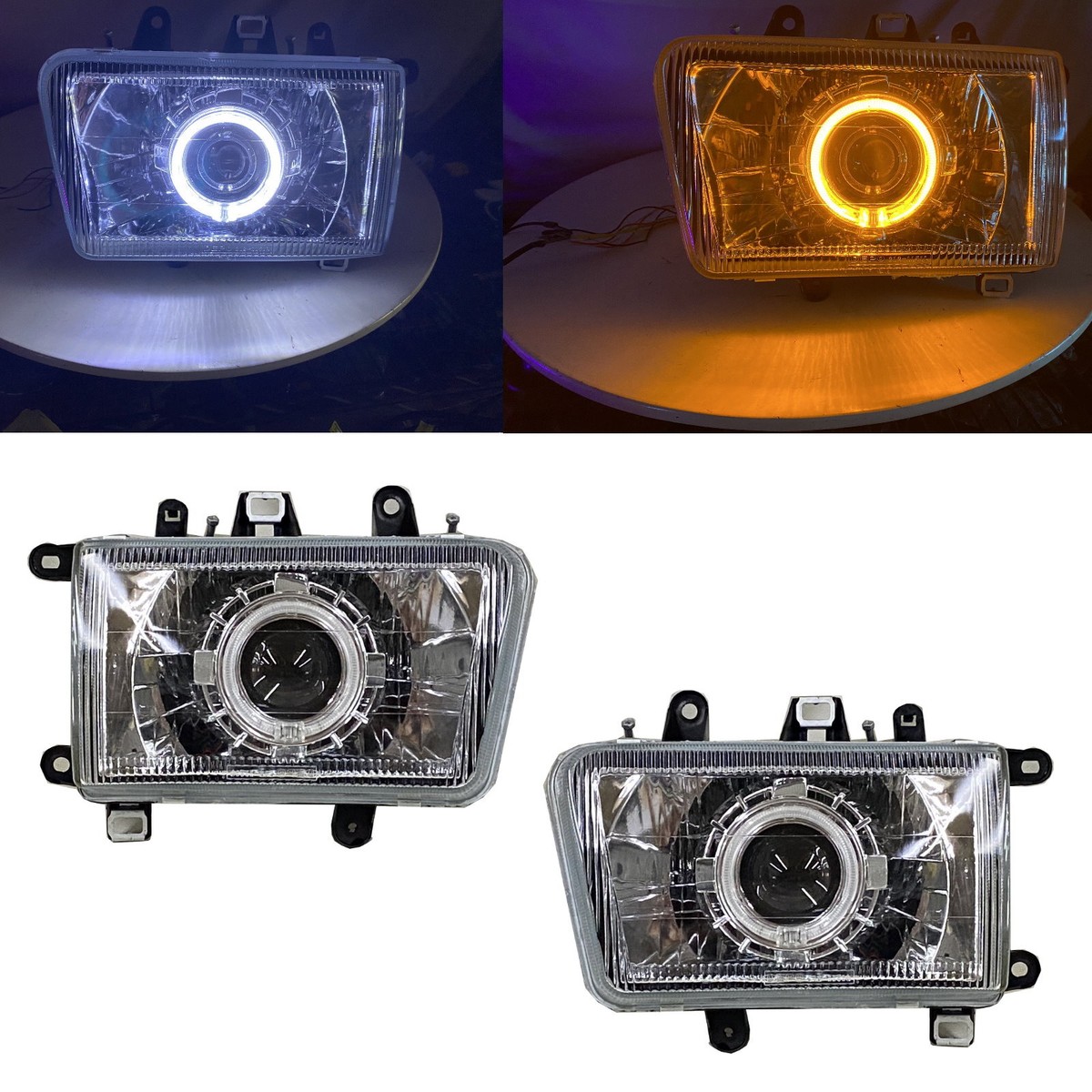 Fits TOYOTA Hilux Surf MK2 92-95 LED Angel-Eye Projector V2